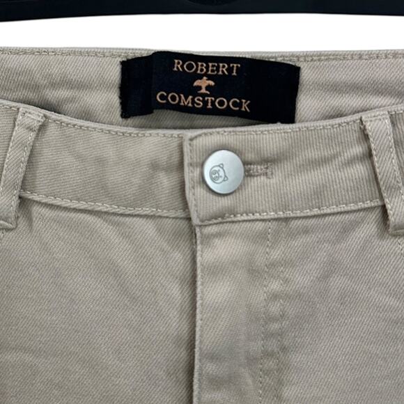 Robert Comstock Tan Minimalist Raw Hem Jeans - Picture 7 of 8